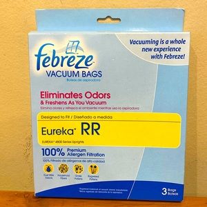 3 Febreze Vacuum Bags for Eureka 4800 Upright Series Vacuum Allergen Filtration